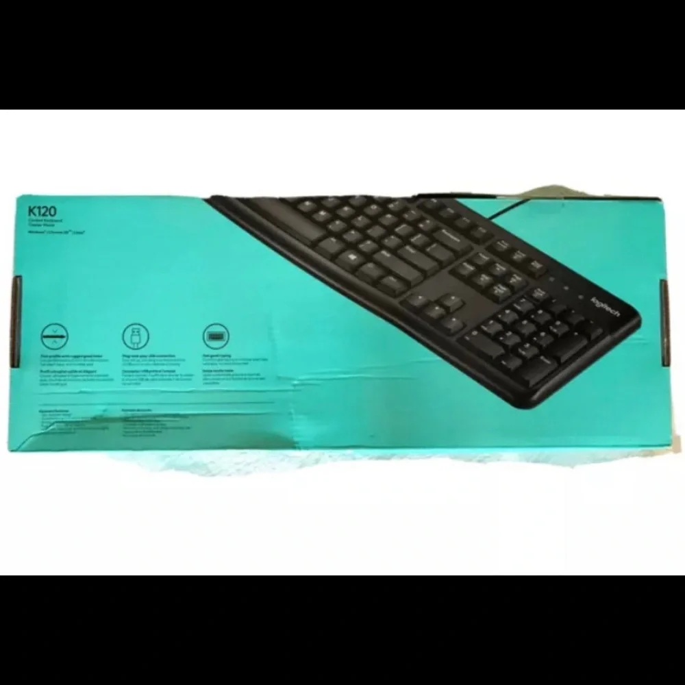 New in Box - Logitech - K120 Desktop USB Wired Keyboard Black